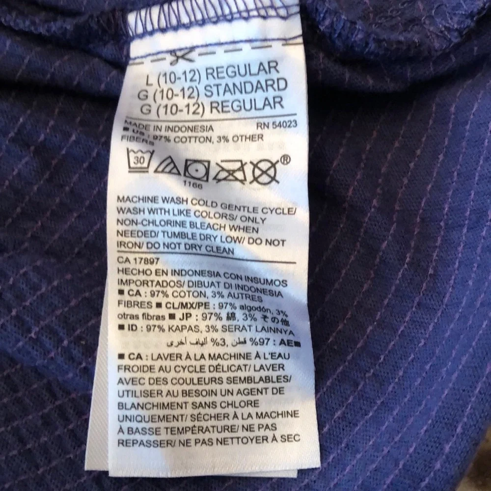 Old Navy Peplum Cami Tank Blue Large 10 12
